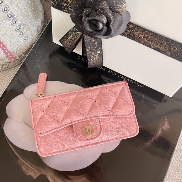 💖💖Chanel pink Flap Zip Card Holder💖💖 - Picture 6 of 8